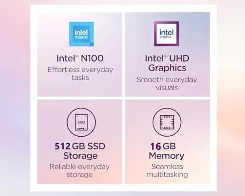 Lenovo A100 All in One Desktop Computer for Home Office, 23.8 Inch IPS FHD Display, Intel N100 Processor, 16 GB RAM, 512 GB SSD, Intel UHD Graphics, Wired Keyboard & Mouse, Windows 11 Pro, Accessories — view 4