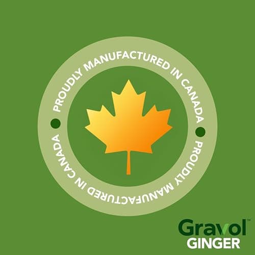 Gravol Ginger - Nausea and Upset Stomach Relief with Organic Ginger Extract - Made in Canada - Non-Drowsy,Taste-Free and Easy to Swallow - 24 Liquid Gel Capsules (Pack of 1)