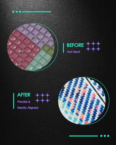 Foreveryoung Diamond Painting Zigzag Rulers – 9 PCS Diamond Art Tools and Accessories for Beginners, Fits Square Kits for Adults, Keeps Drills Aligned — view 4