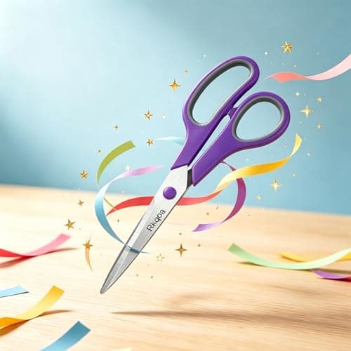 Scissors, 6 Pack 8" All Purpose Comfort-Grip Sharp Shears for Everyday Use — view 8