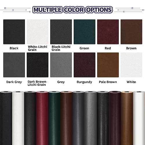 Besezx Leather Repair Patch Tape Kit, Self-Adhesive, 30"x16", Classic, Black, Rectangular, Vehicle, Repair Kit — view 3