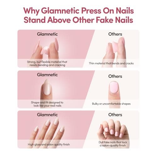 Glamnetic Press On Nails - Short Oval Fake Nails with Greek-inspired Patterns, Gold Foil & Glossy Finish | Salon Quality Vacation Nails | Myko Muse | 15 Sizes - 30 Nail Kit with Glue — view 5