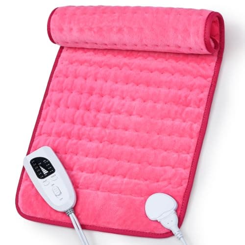 Heating Pad,Heated Blanket,Heating Pad for Back Neck,Fuchsia,24x12 Inch