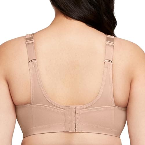 Glamorise Women's Full Figure Sports Bra, Cafe, 40 G Brown