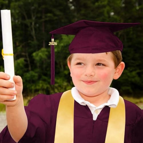 2026 Kids Graduation Cap and Gown Set 4 Piece Preschool & Kindergarten Graduation Outfit for Boys & Girls (4-5 Years) — view 2