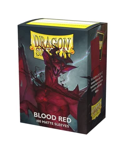 Dragon Shield | Standard Size Card Matte Sleeves | 100 CT - Smooth & Tough Premium TCG Sleeves | Compatible with Pokemon, Flesh & Blood, One Piece & Magic the Gathering | Blood Red - Matte — view 3