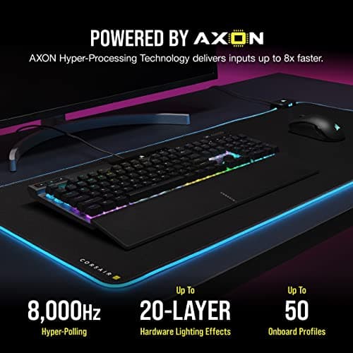 Corsair K70 RGB PRO Mechanical Wired Gaming Keyboard – Cherry MX Brown Tactile Switches – 8,000hz Hyper-Polling – PBT Double-Shot Keycaps – iCUE Compatible – PC, Mac, Xbox – QWERTY NA – Black — view 3