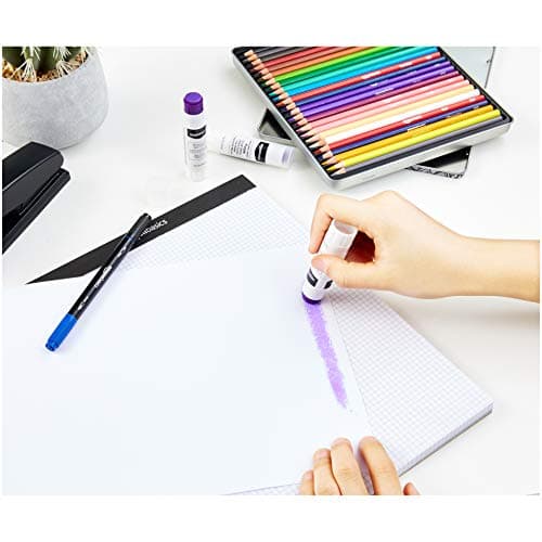 Amazon Basics Purple Washable School Glue Sticks for Classroom Supplies and Craft Projects, Dries Clear, 0.24-oz Stick, 60-Pack — view 4