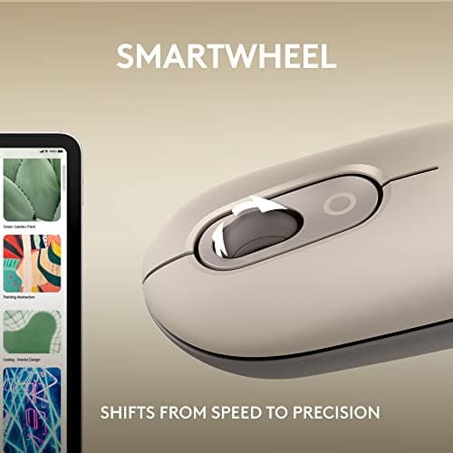 Logitech POP Mouse, Compact and Portable Wireless Bluetooth Mouse with Programmable Buttons and Quiet Clicks, Easy-Switch Between up to 3 Devices, Laptop, Tablet, PC - Mist — view 6