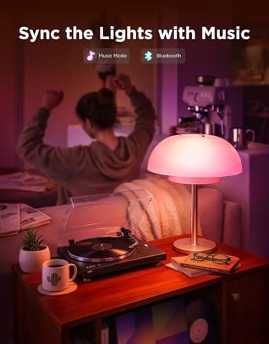 Govee Smart Light Bulbs, Color Changing Light Bulb, Work with Matter, Alexa and Google Assistant, 16 Million Colors RGBWW, WiFi & Bluetooth LED Light Bulbs, Music Sync, A19, 800 Lumens, 4 Pack — view 2