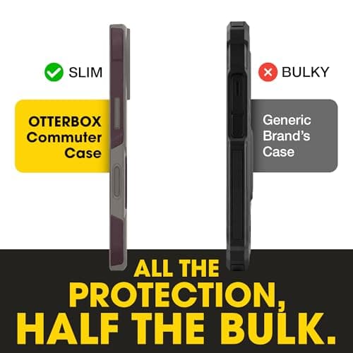 OtterBox iPhone 17 (Only) – Commuter Series Case – Built-in MagSafe – Thin, Dual-Layer, Pocket-Friendly, Port Cover – 50 Shades of Kinda Purple — view 3