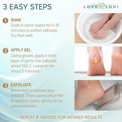 Love Lori Foot Callus Remover Gel Extra Strength Pedicure Tool for Feet 6oz — view 3