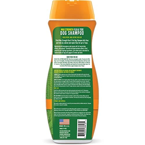 Flick! Max Strength Flea Shampoo for Dogs, Natural Flea and Tick Prevention for Dogs, Safe and Powerful Treatment & Control, Made in USA, 20oz