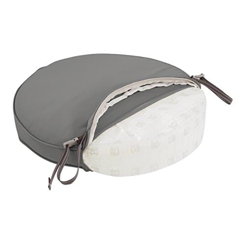 Classic Accessories 62-003-LCHARC-EC Montlake Cushion Foam and Slip Cover, Light Charcoal, 18" diameter round x 2" thick — view 2