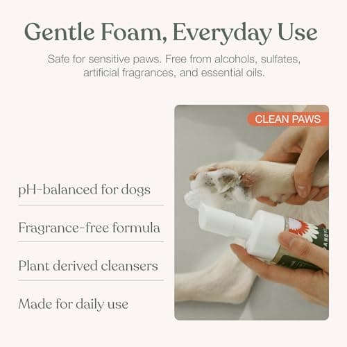 Dog Paw Cleaner, Clean Paws, No Rinse Foam Cleaner with Brush, 5 fl oz — view 3