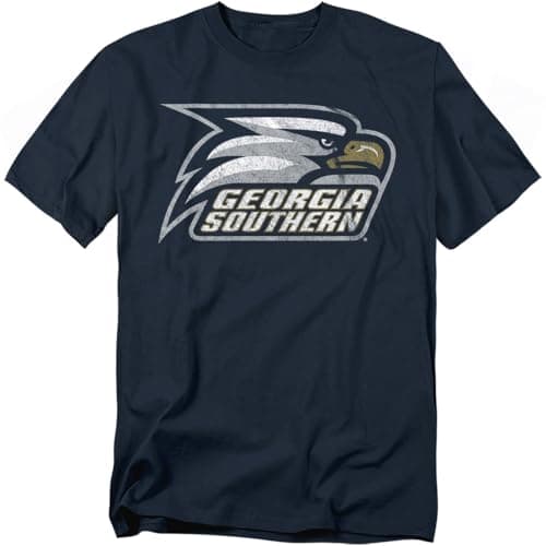 Georgia Southern University Official Distressed Primary Logo Unisex Adult T Shirt,Georgia Southern University, X-Large