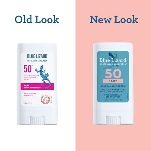 Blue Lizard BABY Mineral Sunscreen Stick with Zinc Oxide, SPF 50+, Water Resistant, UVA/UVB Protection - Easy to apply, Fragrance Free, .5 oz — view 3