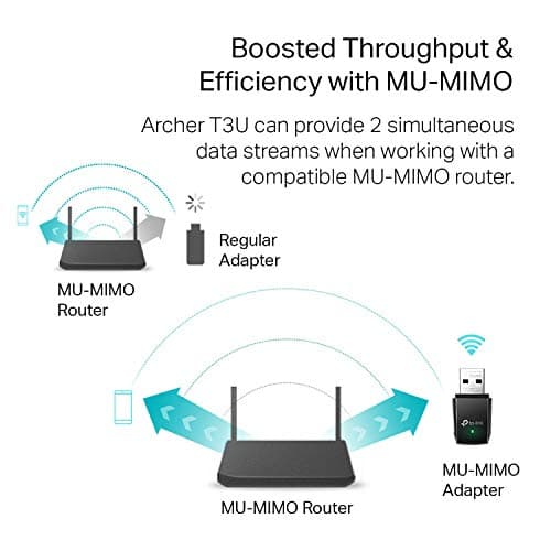 TP-Link AC1300 USB WiFi Adapter(Archer T3U)- 2.4G/5G Dual Band Wireless Network Adapter for PC Desktop, MU-MIMO WiFi Dongle, USB 3.0, Supports Windows 11, 10, 8.1, 8, 7, XP/Mac OS X 10.9-10.14 — view 2