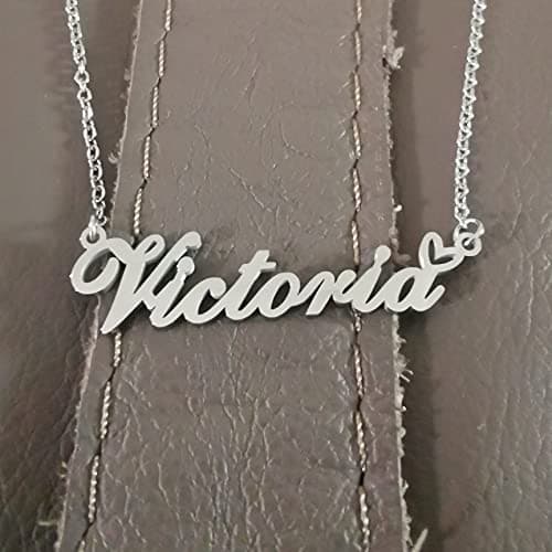RONKAHSHOW Baby Custom Pendant Name Necklace Customized Personalized with Heart Necklace Best Gift for Women New Year Birthday Mother’s day Christmas wedding Party S — view 5