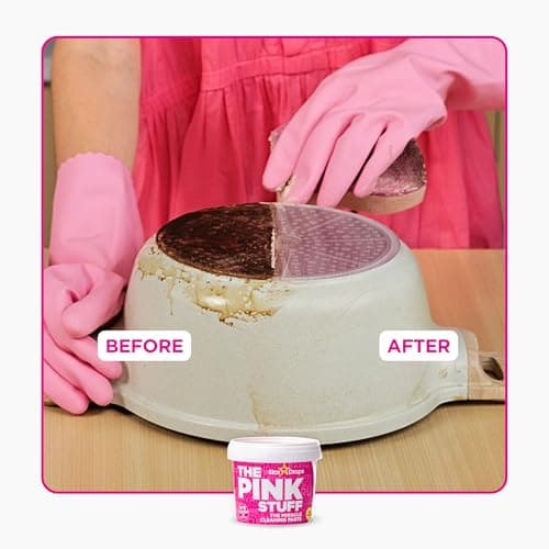 Stardrops The Pink Stuff Cleaning Paste 500g, Multi Purpose Cleaner for Kitchen, Bathroom, Tiles, Glass, Shower, Oven, Sink, Stainless Steel, Removes Grease, Grime & Stains — view 5