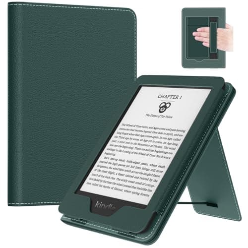 MoKo Case Fits All-New 6" E-reader(11th Generation, 2024/2022)(10/8th Gen,2019/2016),Ultra Lightweight PU Shell Cover with Auto Wake/Sleep for Ebook 2024,Not for Kobo Aura 2/Remarkable, Midnight Green