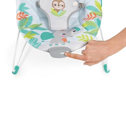 Bright Starts Rainforest Vibes 3-Point Harness Vibrating Baby Bouncer with -Toy bar — view 6