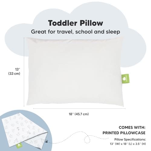 Toddler Pillow with Pillowcase, 13x18 My Little Dreamy Pillow (ABC Land) — view 2