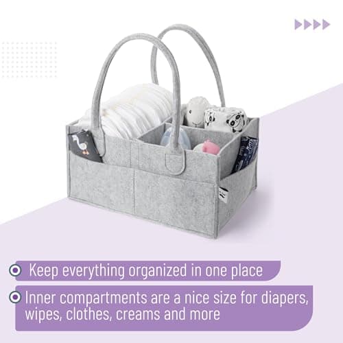 Mr. Pen- Baby Diaper Caddy Organizer, 2 Pack, Gray — view 3