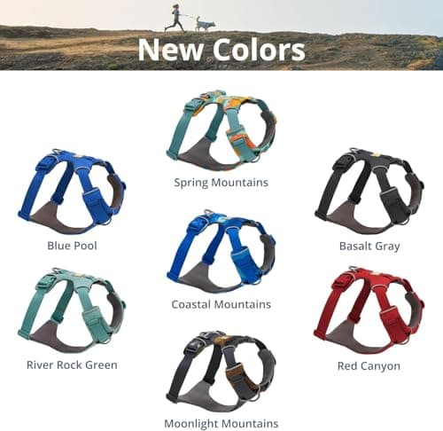 Ruffwear, Front Range Dog Harness, Reflective Soft Padded Everyday Harness with Dual Leash Clips, Adjustable and Lightweight Fit for Training or Walking for All Dogs, Red Canyon, Medium — view 4