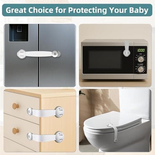 Safety Cabinet Locks,Safety Cupboard Latches for Dishwasher, Fridge, Door, Trash Can, Oven, Toilet Seat, no Tools Need or Drill (6 PCS) — view 5