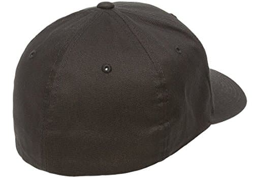 Flexfit Cotton Twill Fitted Cap, Black, Large-X-Large — view 2