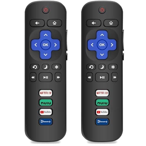 Gotellx 2 Pack Replacement Remote Controls for Roku TV, Compatible with TCL/Hisense/Sharp/Philips/Onn/Element Roku TV (Not for Roku Stick,Box or Speaker)