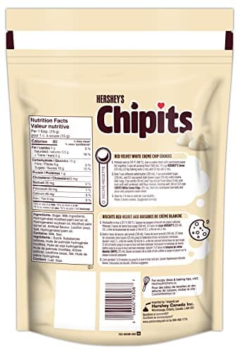 CHIPITS Hershey's Chocolate Chips for Baking, Baking Ingredients, Baking Chocolate, Pure White Creme, 835g