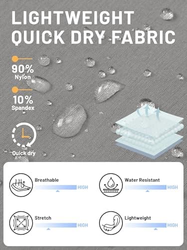 TACVASEN Men's Cargo Shorts Golf Dress Casual Lightweight Quick Dry Water Resistant Summer Work Hiking Shorts Fishing Light Grey 34 — view 5