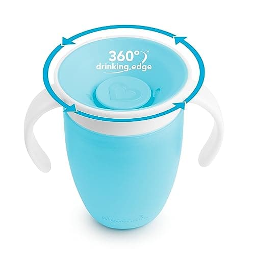 Munchkin Miracle 360˚ Trainer Cup, 7oz, 2Pk, Blue/Green, Blue, Green, 7 Ounce — view 4