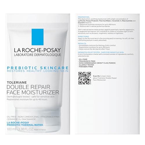 La Roche-Posay Toleriane Double Repair Face Moisturizer, Daily Moisturizer Face Cream with Ceramide and Niacinamide for All Skin Types, Oil Free, Fragrance Free — view 8