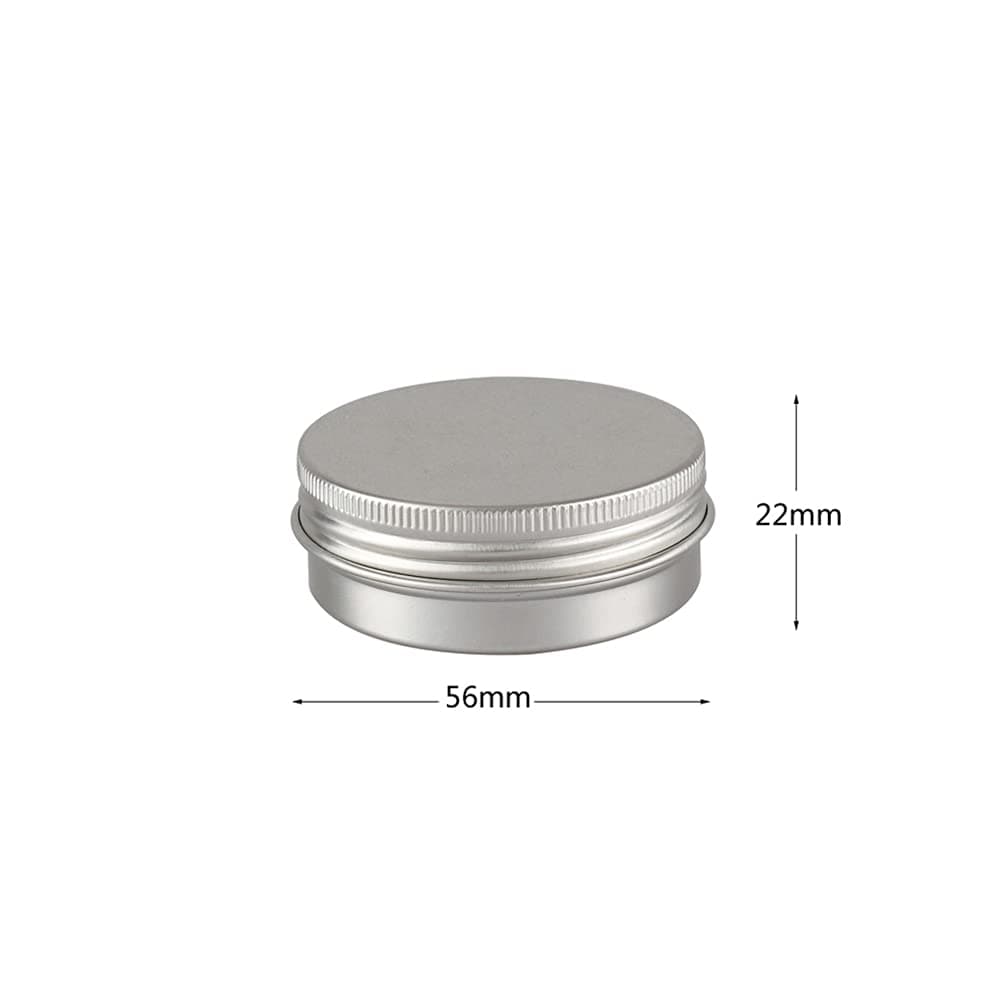 10 Piezas Tarros de Aluminio con Tapa Rosca 40ml, Plata Tarros de Aluminio Vacíos Redondo para Contenedor De Cosméticos Cremas Caja de almacenaje con 5 Espátula y 1 Etiqueta — view 2