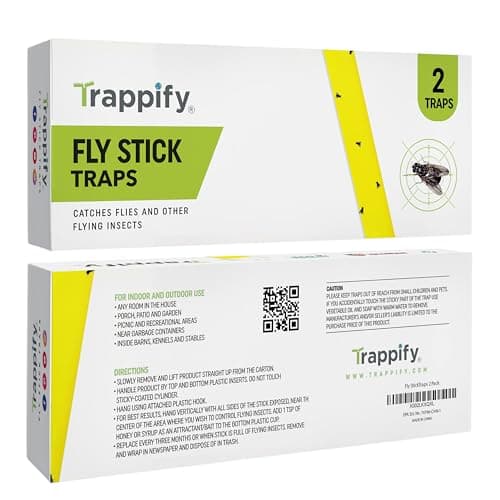Trappify Hanging Fly Traps Outdoor: Fruit Fly Traps for Indoors | Fly Catcher, Gnat, Mosquito, & Flying Insect Catchers for Inside Home - Disposable Sticky Fly Trap for Indoor House Pest Control (2) — view 7
