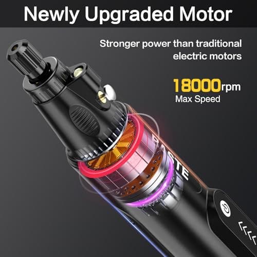 BASTE Mini Cordless Rotary Tool 4V, 5-Speed Rotary Tool Kit with 109 Accessories, Type-C Charging Power Rotary Tool for Etching & Engraving, Sanding, Drilling, Polishing, DIY Crafts(Black)