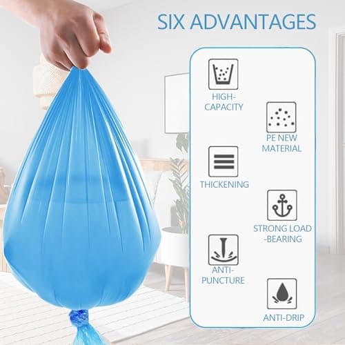 Lonimia 4 Pack Diaper Bucket Refill Cassettes, Anti-Odor Disposable Bags Compatible With All Diaper Buckets (Blue) — view 3