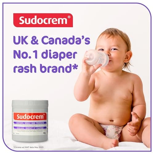 Sudocrem - Diaper Rash Cream for Baby, Soothes, Heals, and Protects, Relief and Treatment of Diaper Rash, Zinc Oxide Cream - 60g