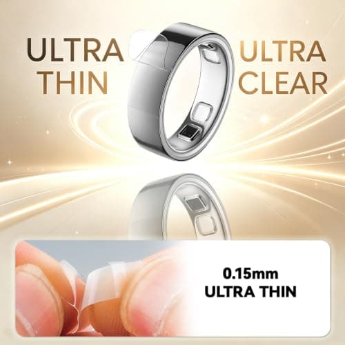 VANEST 5 Pack Ultra-Thin Clear Covers Compatible with Oura Ring Gen 5, Invisible Transparent Smart Ring Protectors Anti-Scratch Smart Rings Accessories Protective Film (Size 6) — view 2