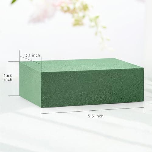 Fessary Floral Foam Blocks 5.5x3.1x1.7 Inch Dried and Wet Flower Foam for Floral Arrangement Supplies,Green Foam Bricks Floral for DIY Crafts Weddings 4 Pack