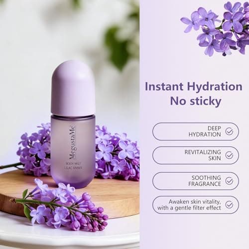 Lilac Amber Body Spray for Women, Long Lasting Floral Woody Fragrance Mist, Paraben & Phthalate Free, Gentle Elegant Daily Perfume, Skin Safe Feminine Body Scent, Travel Size 3.38 fl oz (100ml) — view 3