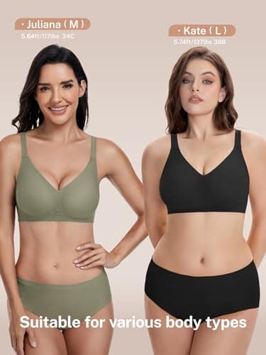 habibee Jelly Bra for Women No Underwire Comfort Seamless Bras Push Up Wireless Bras Full Coverage Bralettes — view 5