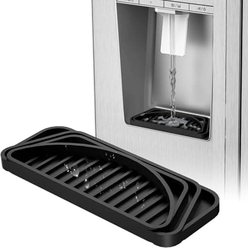 Gralara Silicone Drip Tray Refrigerator Mat Catcher Protector With Fast Drain Channels Trimmable Food Grade Silicone For Spill Control and Appliance Care suitable for kitchen home office, Gray — view 3