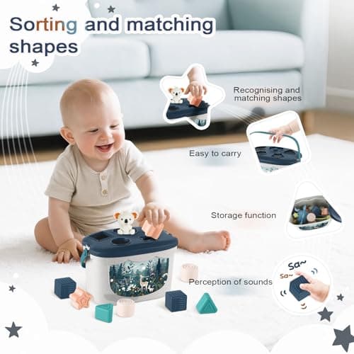 5 in 1 Montessori Baby Toys Set Blue for 6+ Months — view 5