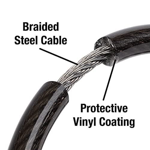 Master Lock Bike Lock Cable with Combination 4ft Black Bicycle Lock with Vinyl Coating 8143D — view 2