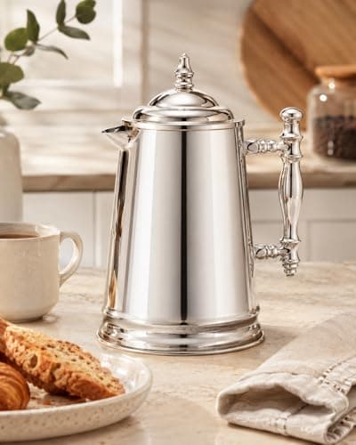 Francois et Mimi Vintage-Style Stainless Steel French Coffee Press, 34-Ounce — view 2