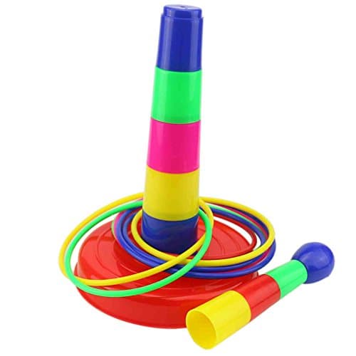 Ogrmar 18" Colorful Plastic Sport Ring Toss Game Set for Kids — view 3